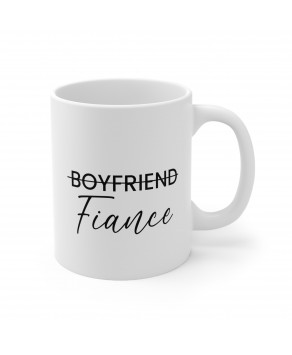 Boyfriend Fiance Funny His & Her Engagement Ceramic Coffee Mug Cute Valentines Tea Cup